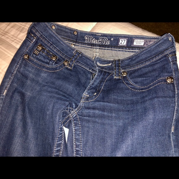 ✨Miss Me Bling Embellished Pockets Skinny Jeans - Picture 9 of 13